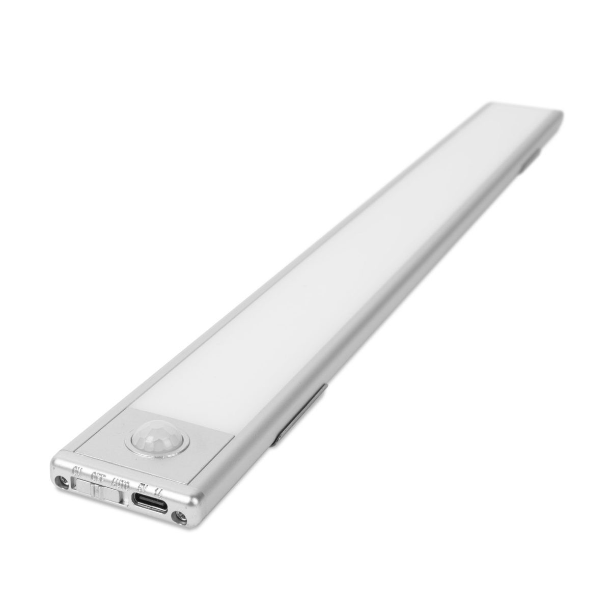 Tanka polnilna LED svetilka s senzorjem gibanja, magnetna 40 cm, USB-C polnjenje