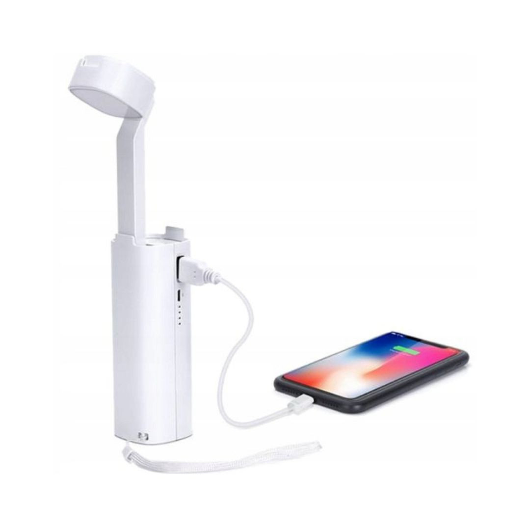 Powerbank zložljiva namizna polnilna LED svetilka 3W 4500K s funkcijo polnjenja mobilnih naprav