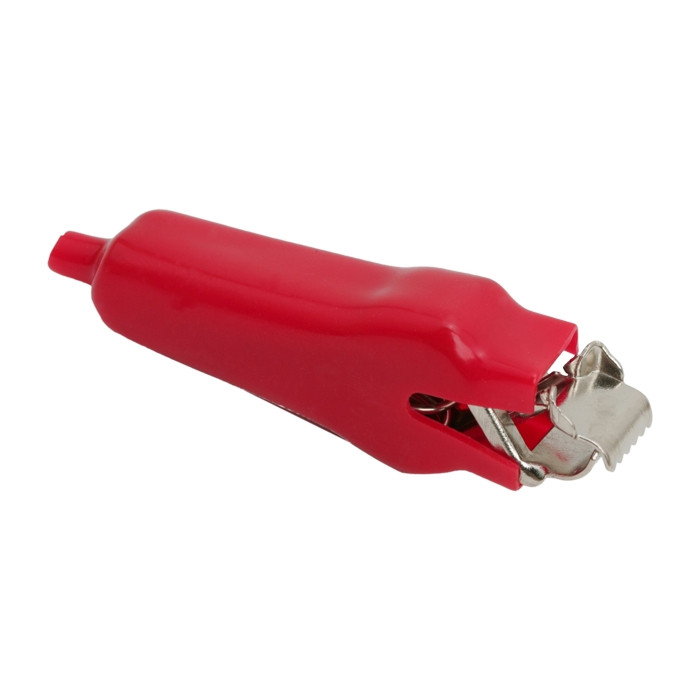 Aligator krokodilčki za elektroniko XL 30 AMP 70mm rdeči