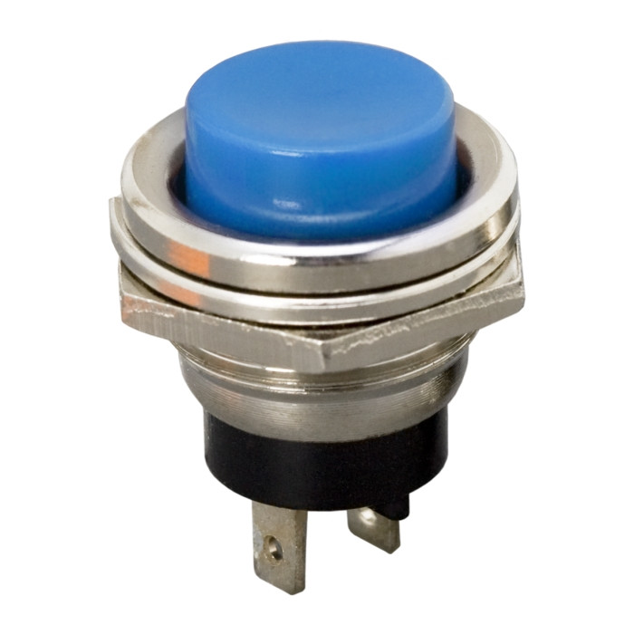 Vgradno stikalo tipkovno modro off-(on) 2A 250V