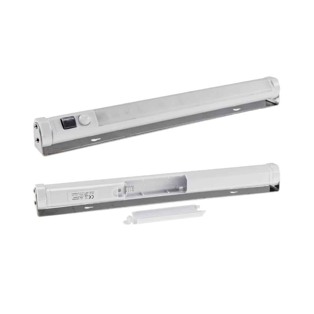 Baterijska LED svetilka s senzorjem gibanja 9 SMD LED 80lm bela svetloba 3xAA