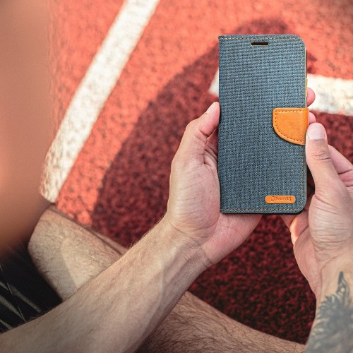 Preklopni ovitek za Samsung Galaxy S22 Ultra temno moder / rjav