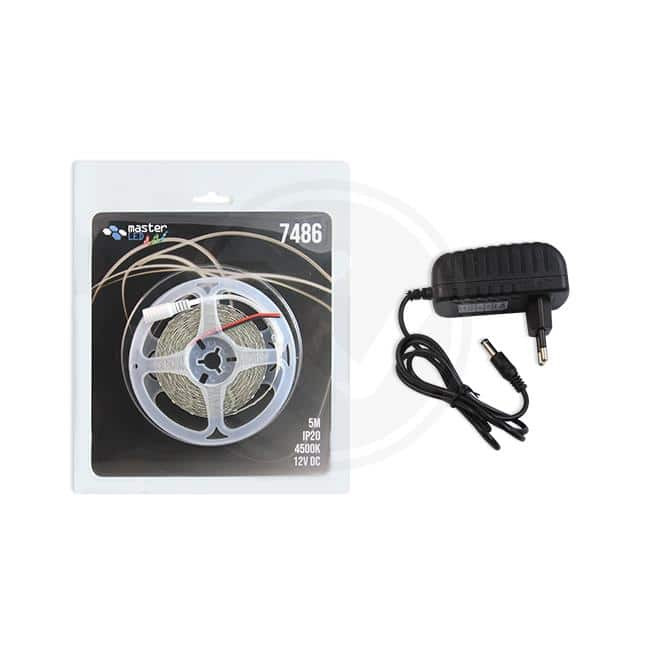 Komplet LED trak 2835 5m 300 LED IP20 nevtralno bel 4500K + napajalnik