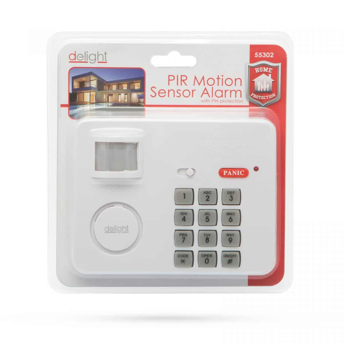 Alarm s senzorjem gibanja na PIN kodo 3 x AA