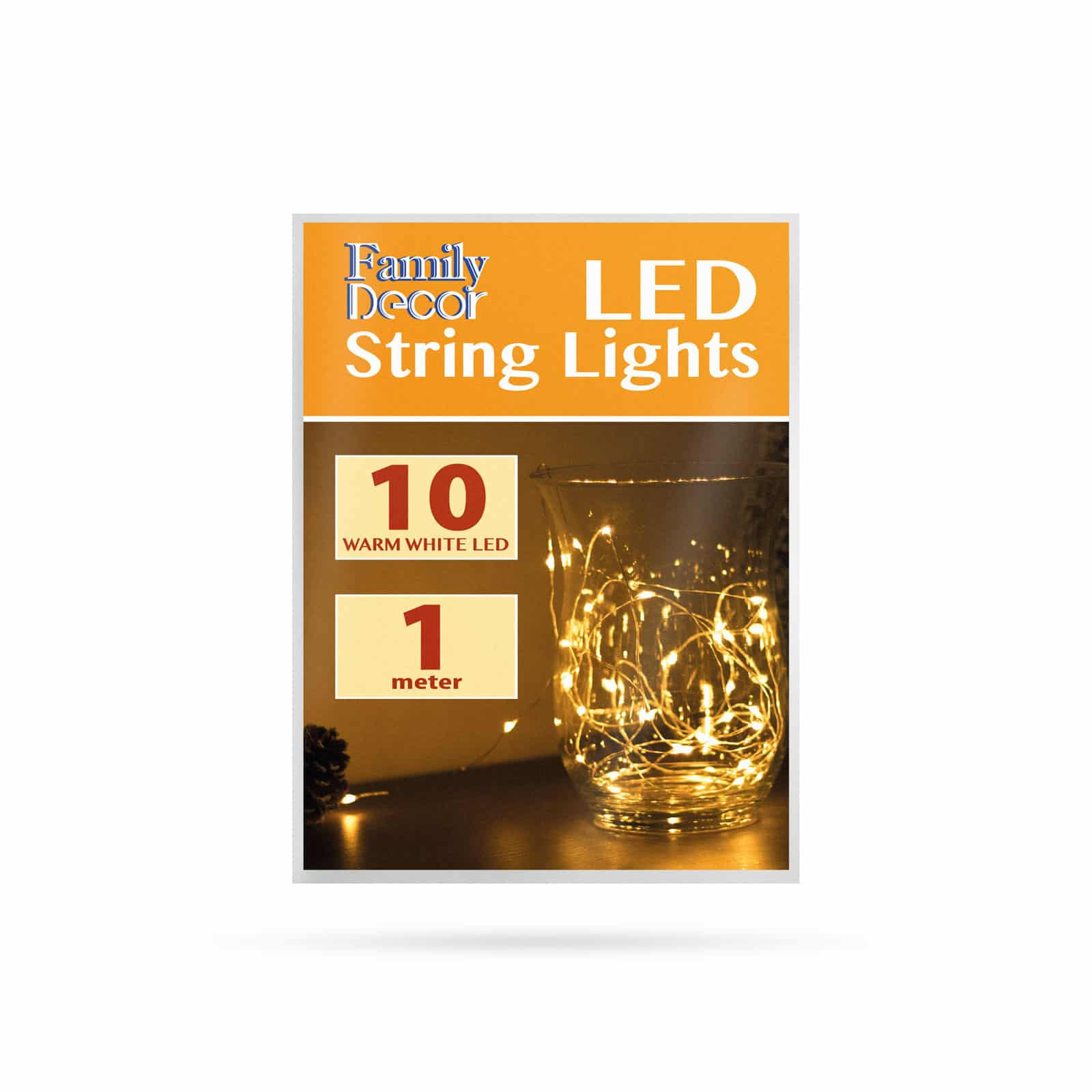 Micro LED lučke na baterije 10 LED toplo bele 2xAA