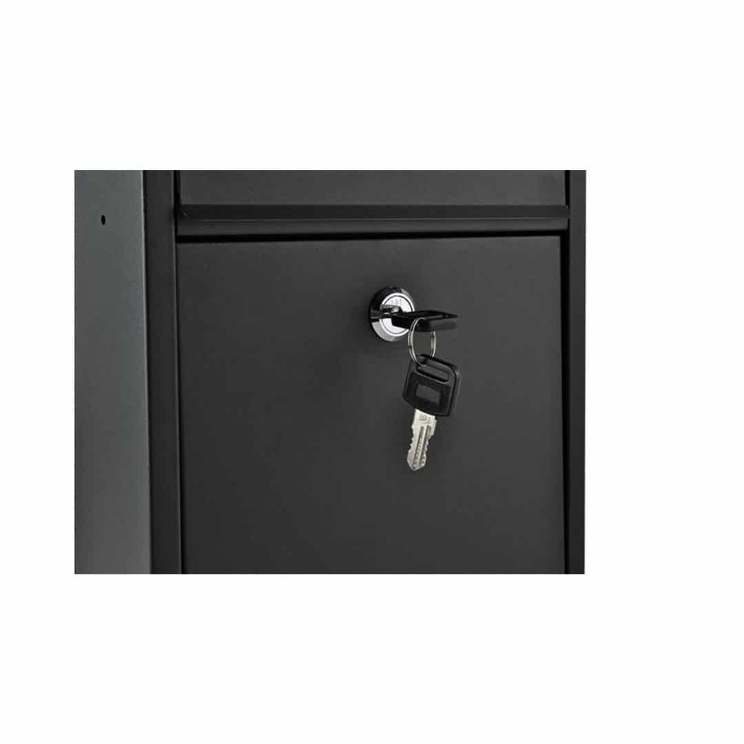 Poštni nabiralnik M INOX črn