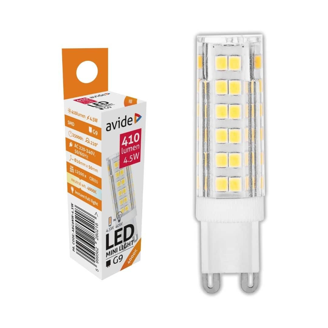 LED žarnica - sijalka G9 4.5W 220V nevtralno bela 4000K