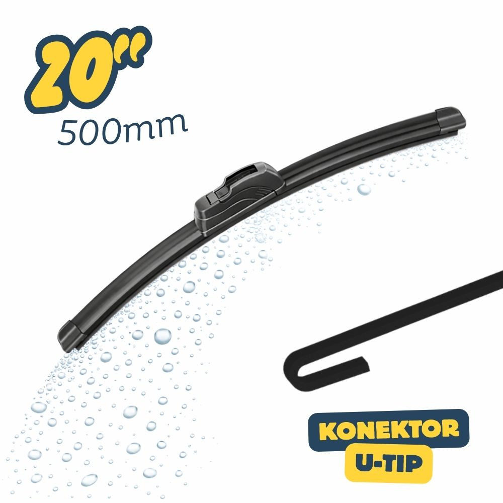 Univerzalna metlica brisalca U-konektor 20" / 500 mm