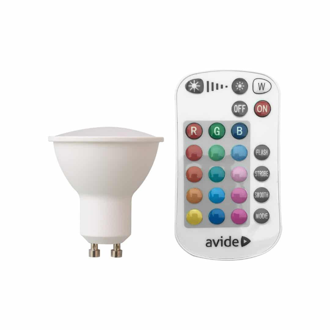 SMART LED sijalka GU10 4.5W RGB+W 2700K z daljincem