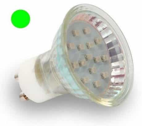 LED žarnica - sijalka GU10 1W zelena