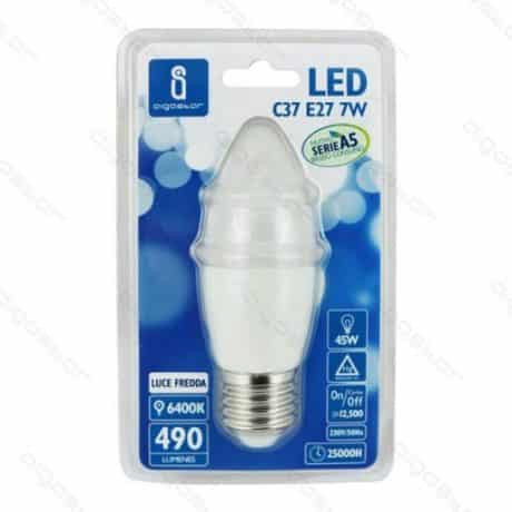 LED žarnica - sijalka E27 C37 7W hladno bela 6400K