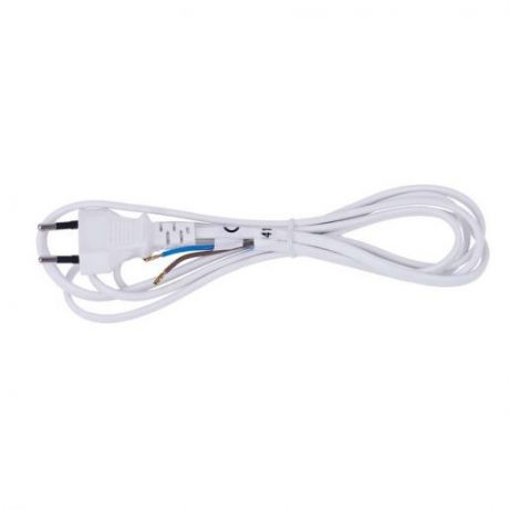 Priključna vrvica PVC 2×0,75mm 2m bela