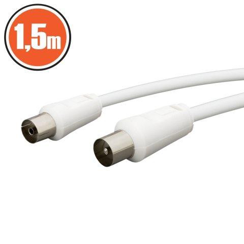Antenski coax kabel 1,5m beli