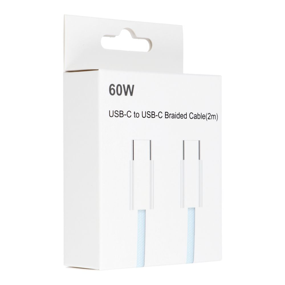 Kabel 60W USB-C v USB-C power delivery 3A 2m moder
