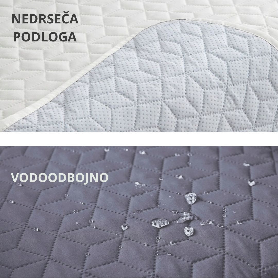 Vodoodbojna podloga za sedežno garnituro - topper 65 x 180cm rjava
