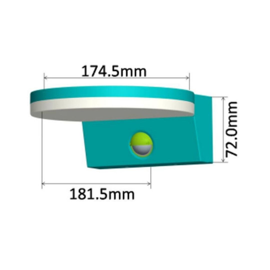 LED zunanja svetilka IP65 s PIR senzorjem gibanja 15W 1569lm 4000K bela
