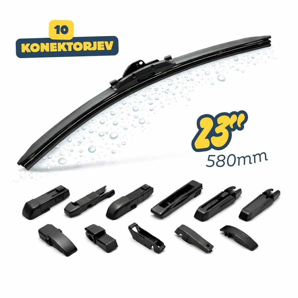Univerzalna metlica brisalca 10 konektorjev 23" / 580 mm